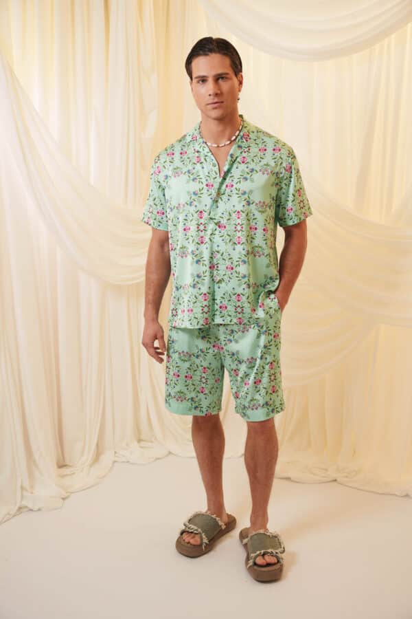 Mykonos Aqua Short Sleeve