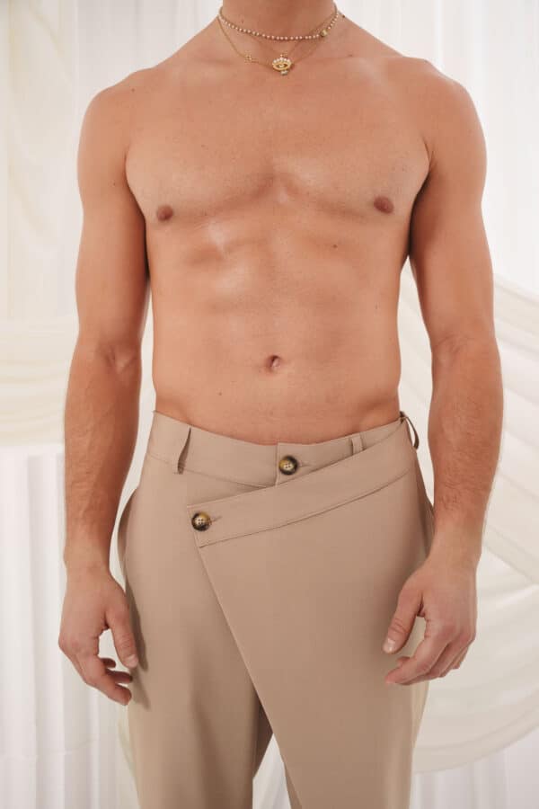Folded Pants Beige - Image 2