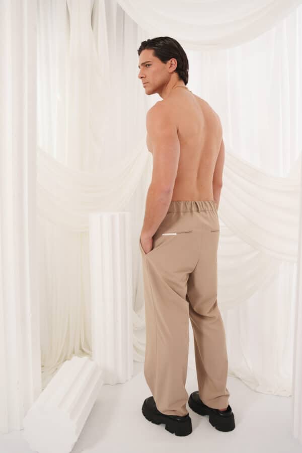 Folded Pants Beige - Image 4