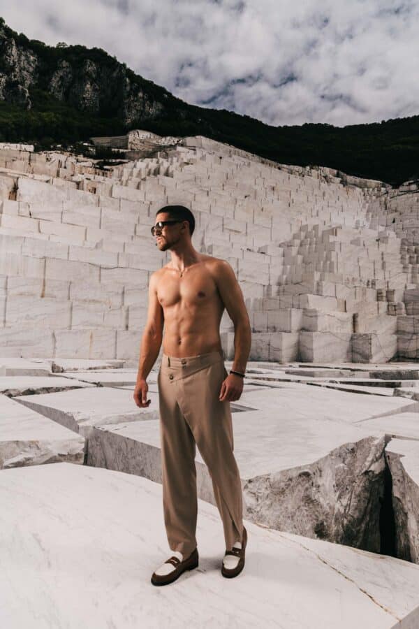 Folded Pants Beige - Image 3