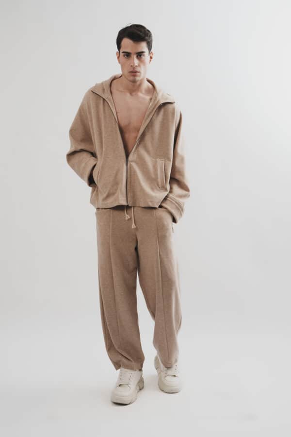 Beige Knitted Jacket