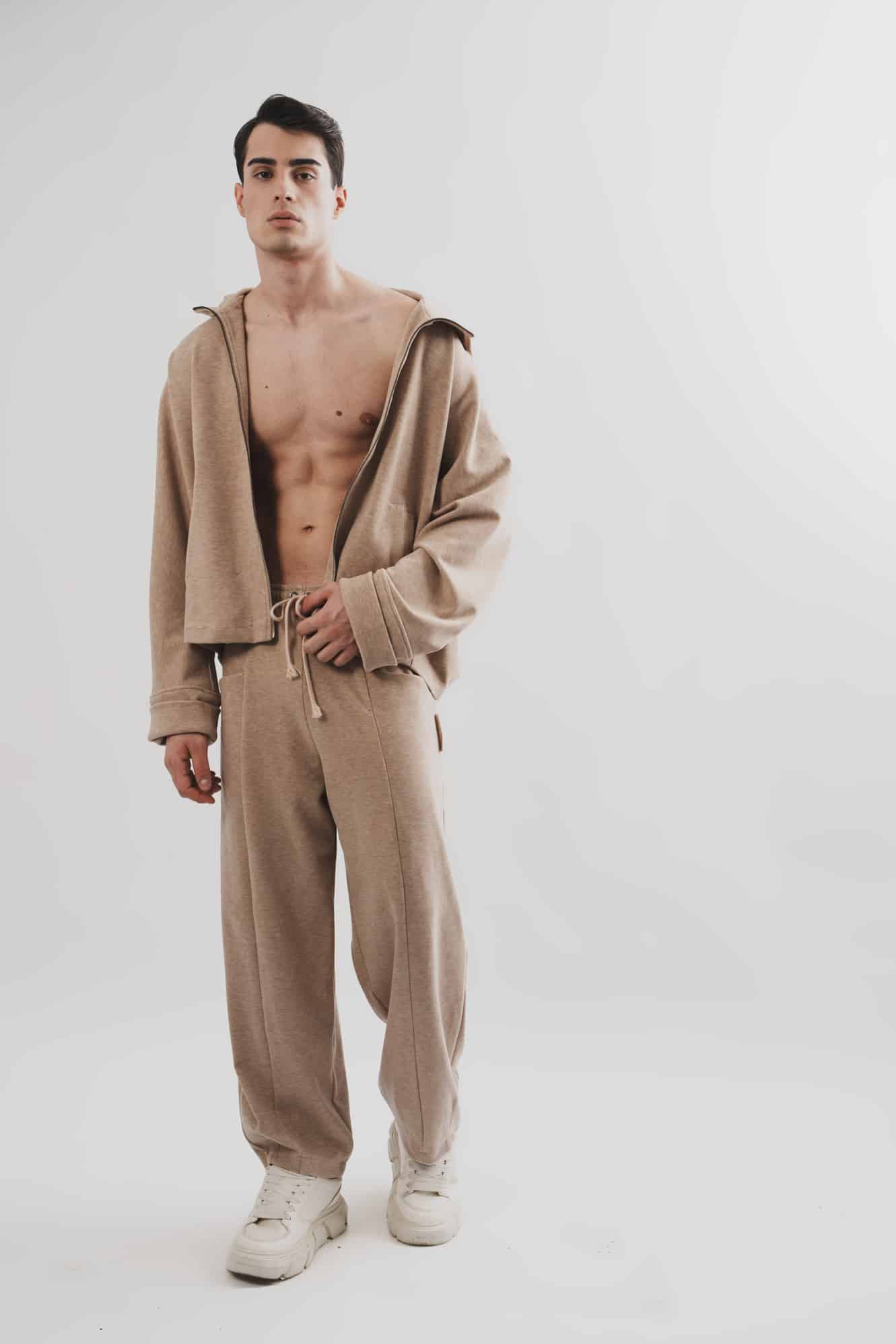 Beige Knitted Jacket