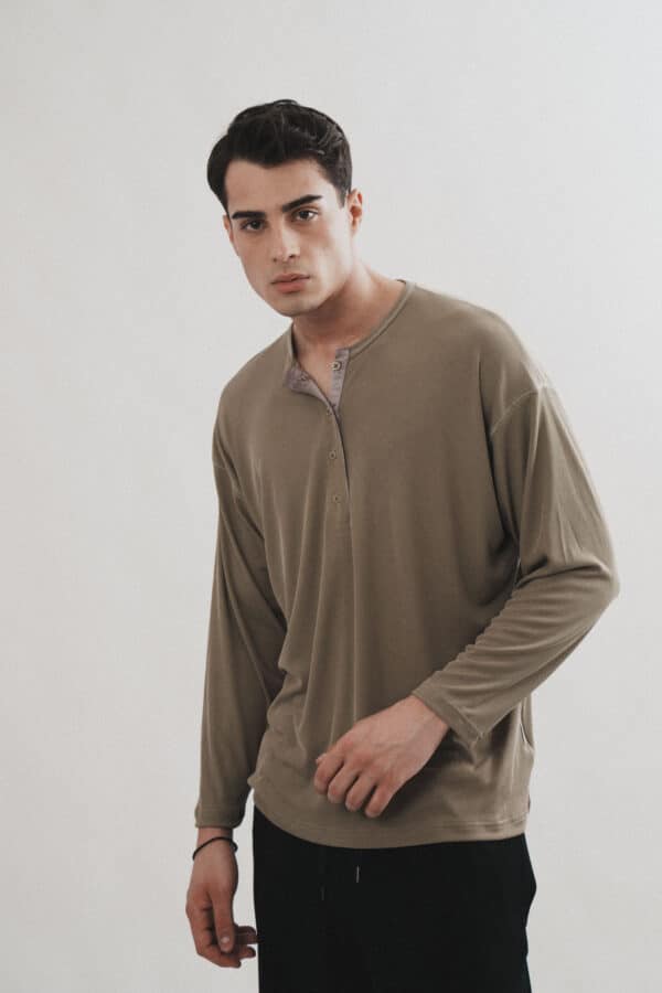 Henley Shirt Beige