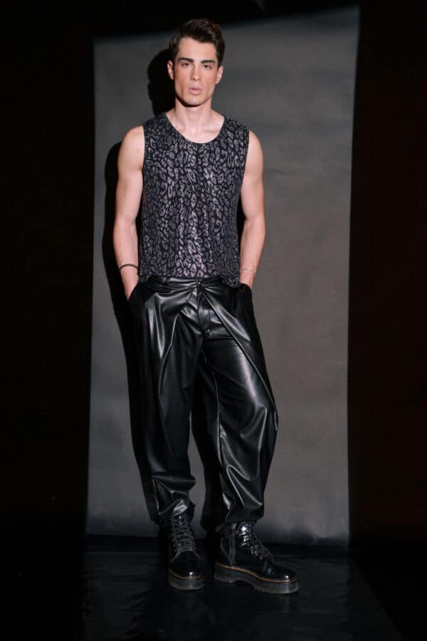 Leather Tulip Pants
